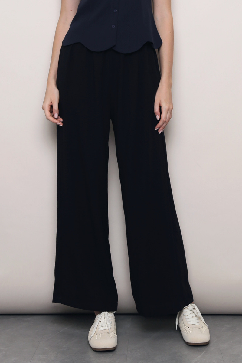 (Regular) Slow Dance Linen Pants Black (Restock)