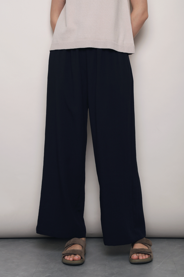 (Petite) Slow Dance Linen Pants Navy (Backorder)