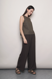(Regular) Slow Dance Linen Pants Brown