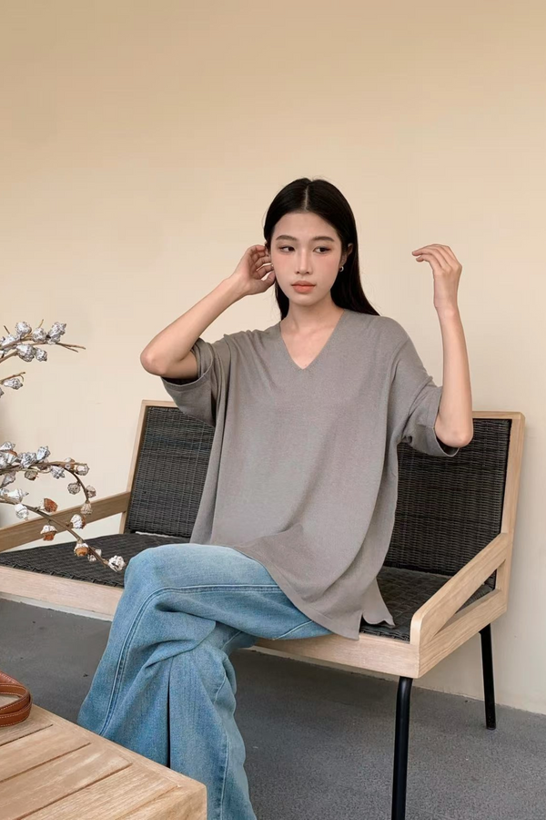 Smith Boxy Knit Top Taupe (Preorder)
