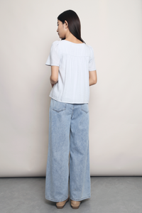 Smock About It Blouse Powder Blue