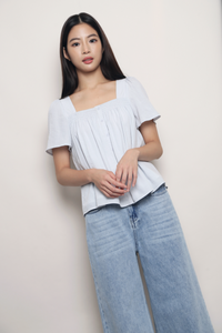 Smock About It Blouse Powder Blue