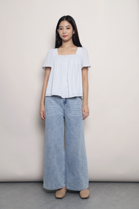 Smock About It Blouse Powder Blue