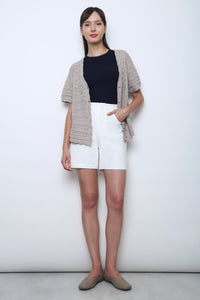 Boardwalk Cotton Denim Jorts White