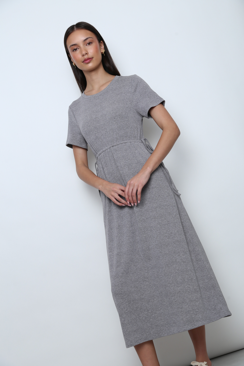 Softline Jersey Midaxi Dress Grey Hollyhoque Softline Jersey Midaxi Dress Grey Hollyhoque