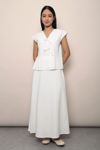 Softline Pleat Blouse White