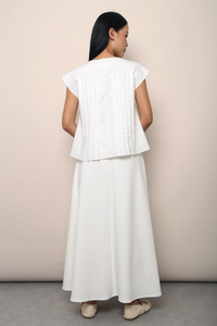 Softline Pleat Blouse White