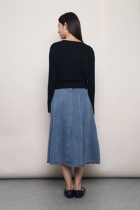 Soft Season Cropped Knit Cardigan Black (Backorder)