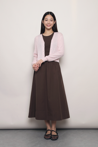 Soft Season Cropped Knit Cardigan Misty Rose (Backorder)