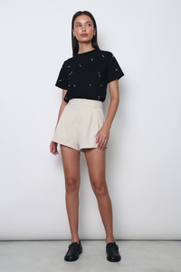 Sprinkle Pearl Tee Black