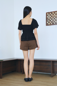 Stellina Smocked Tier Top Black