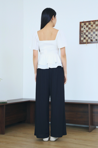 Stellina Smocked Tier Top White