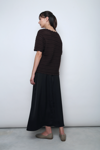 Sugarloop Knit Blouse Chestnut Brown