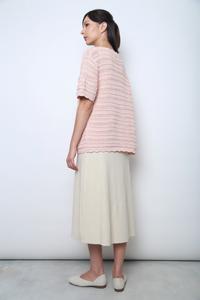 Sugarloop Knit Blouse Blush Pink