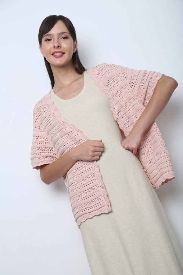 Sugarloop Knit Blouse Blush Pink