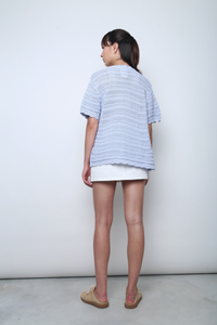 Sugarloop Knit Blouse Sky