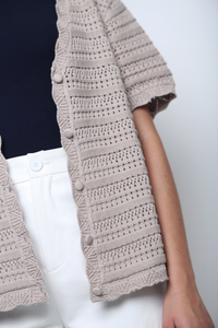 Sugarloop Knit Blouse Taupe