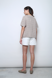 Sugarloop Knit Blouse Taupe
