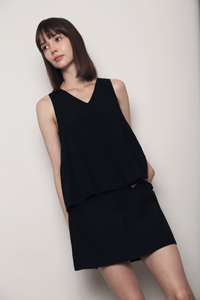 Sundae Club Tiered Top Black