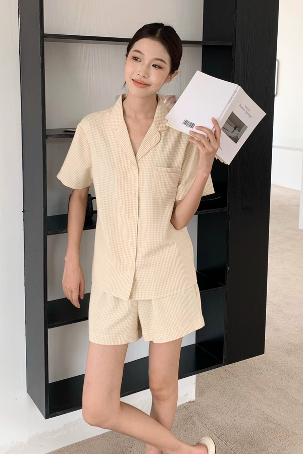 Sweet Slumber Gingham Pajamas Set Sunshine