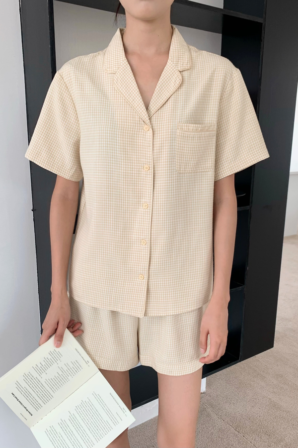 Sweet Slumber Gingham Pajamas Set Sunshine