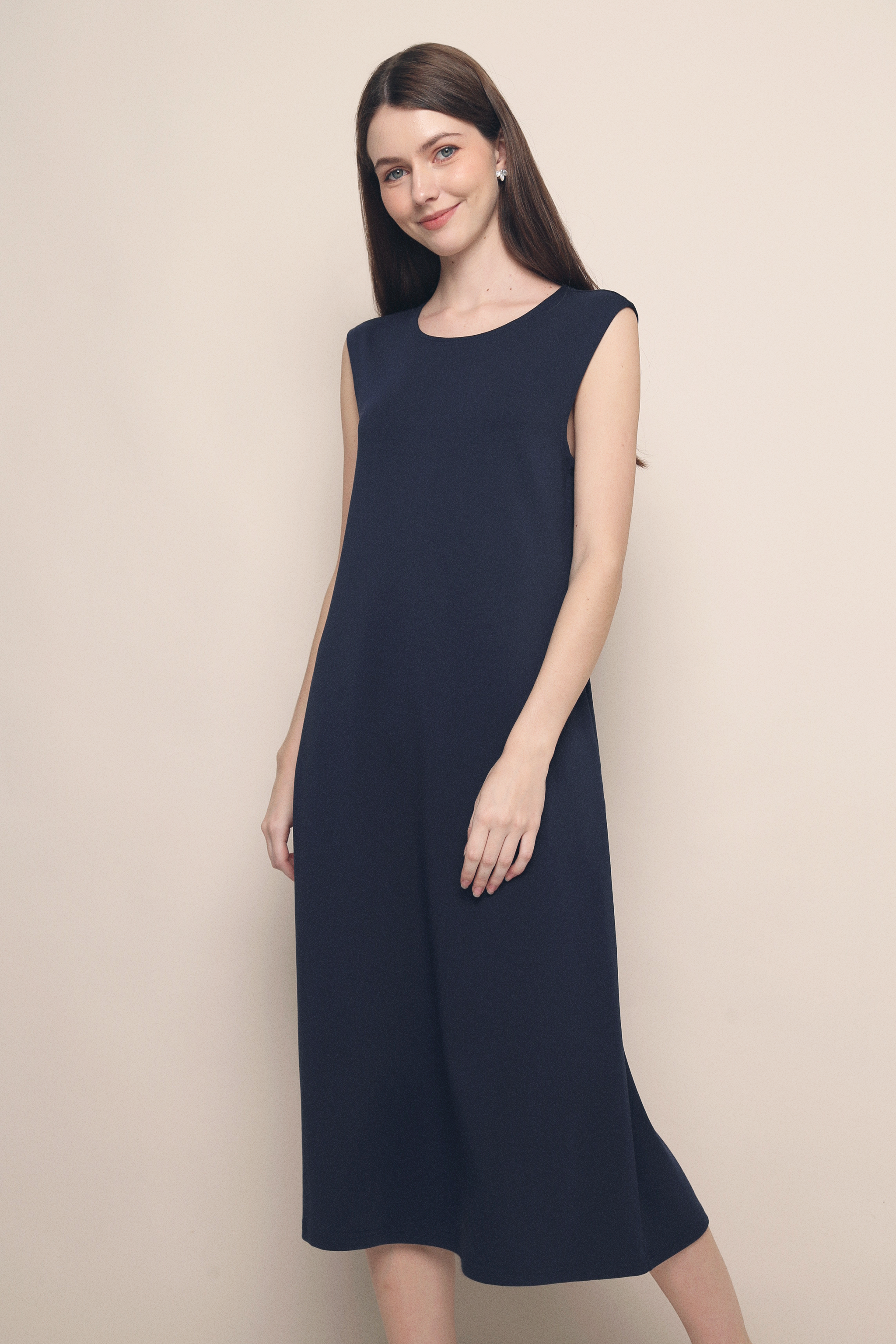 Tabby Muscle Tank Dress Navy
