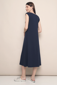 Tabby Muscle Tank Dress Navy