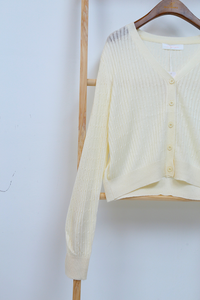 Tate Ultra Soft Boxy Knit Cardigan Off-White (Restock)