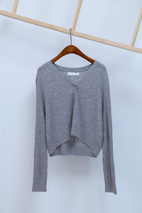 Tate Ultra Soft Boxy Knit Cardigan Grey (Restock)