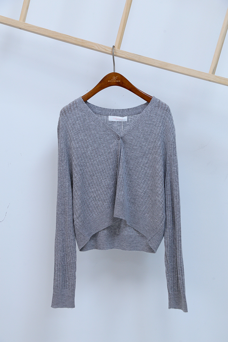 Tate Ultra Soft Boxy Knit Cardigan Grey (Restock)