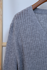 Tate Ultra Soft Boxy Knit Cardigan Grey (Restock)
