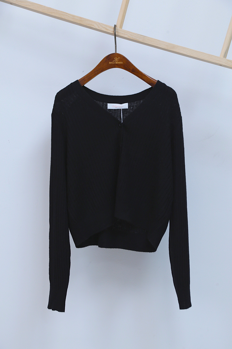 Tate Ultra Soft Boxy Knit Cardigan Black (Restock)