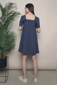 Beatrice Relaxed Swing Dress Navy