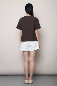 Tods V2 Notch Neck Top Brown (Backorder)