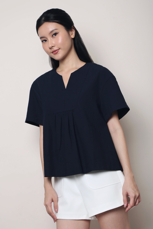 Tods V2 Notch Neck Top Navy (Backorder)