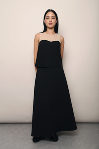 Valentina Mesh Sweetheart Top Black