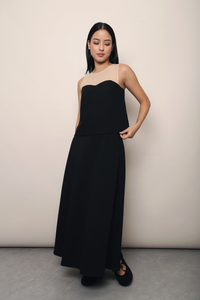 Valentina Mesh Sweetheart Top Black