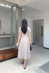 Venezia Fit Flare Midi Dress Cocoa (Restock)