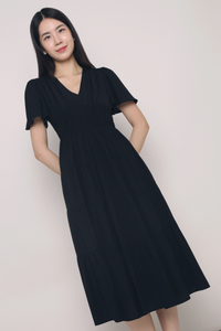 Viola Tier Maxi Dress Black