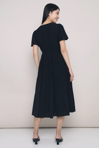 Viola Tier Maxi Dress Black
