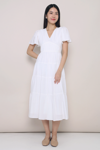 Viola Tier Maxi Dress White