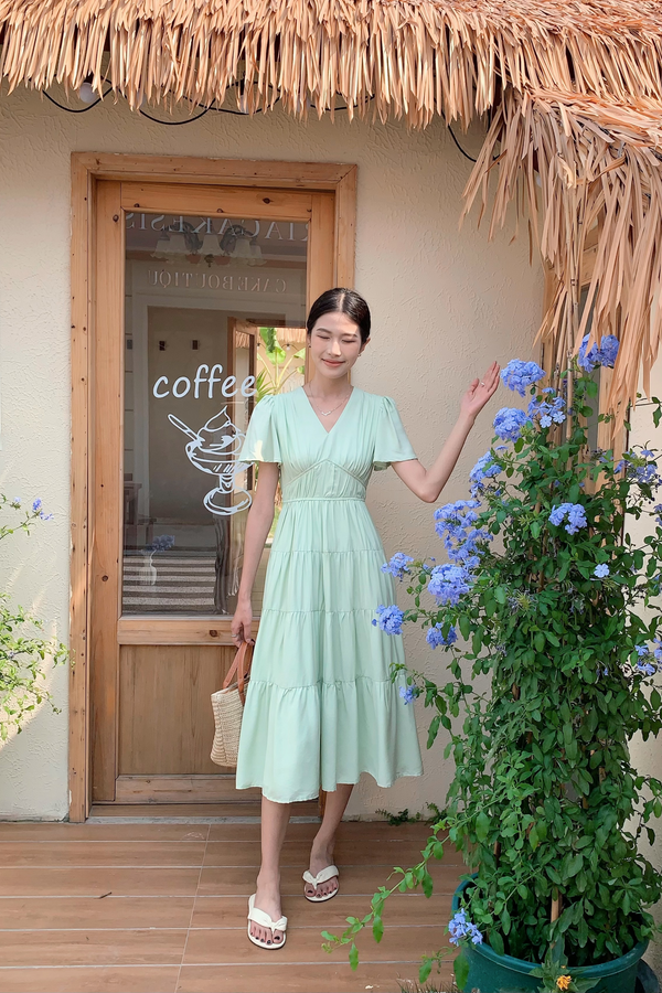Viola Tier Maxi Dress Apple Mint