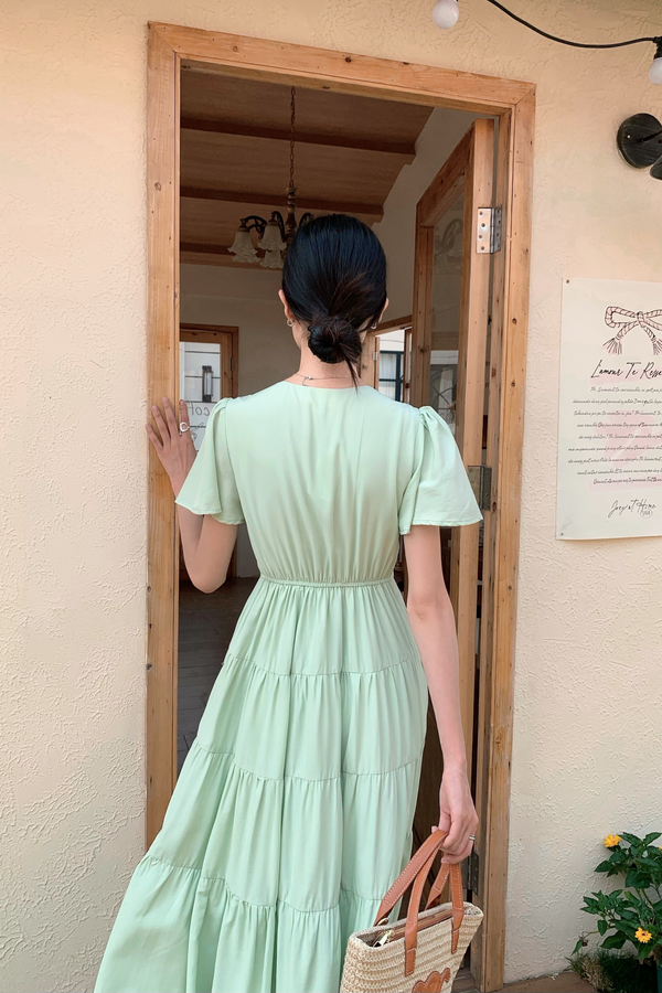 Viola Tier Maxi Dress Apple Mint