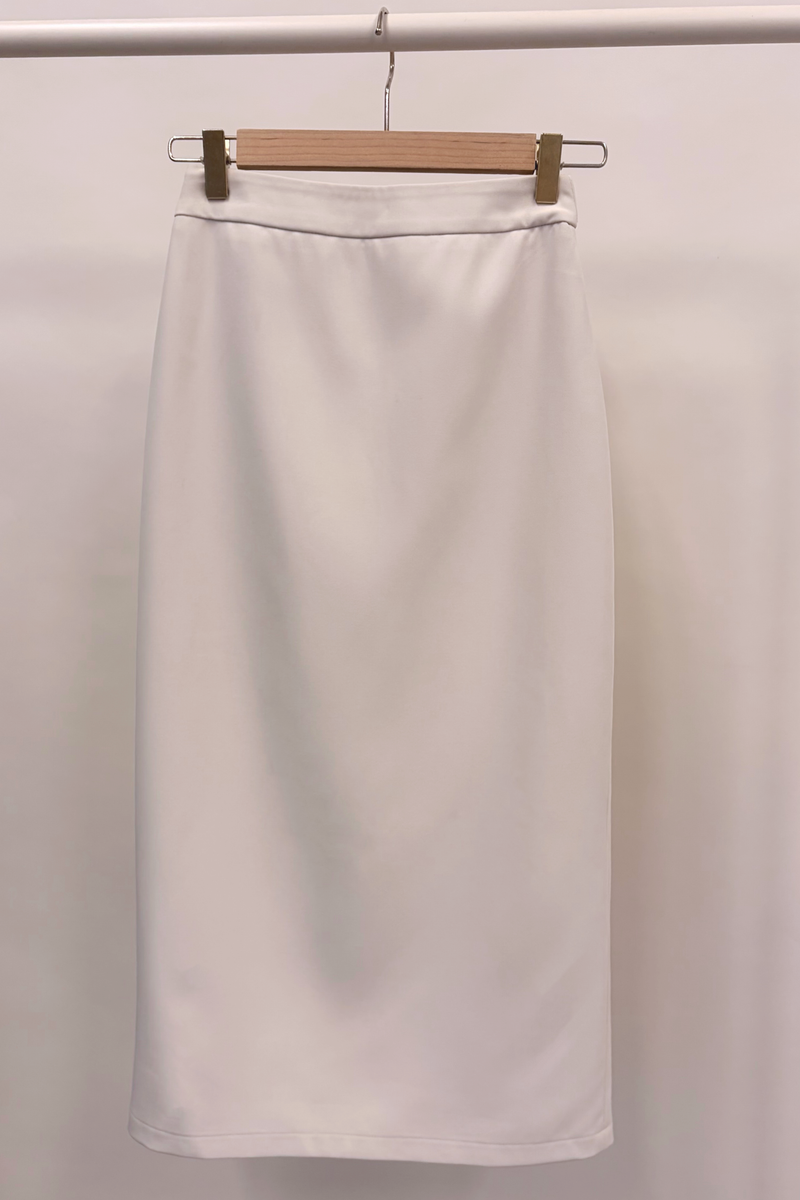 Work to Wine Midi Skirt Ivory (Backorder)