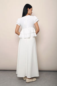 Waltz Skater Midi Skirt White