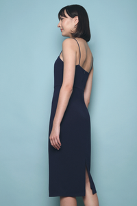 Wenni Strappy Pencil Midi Dress Navy