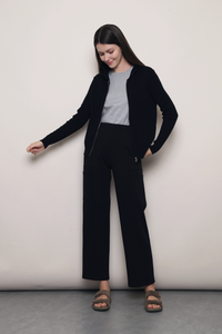 Westbourne Cable Knit Hoodie Black
