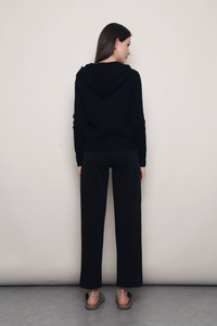 Westbourne Cable Knit Hoodie Black