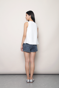 Windsor V2 Button Down Swing Top White