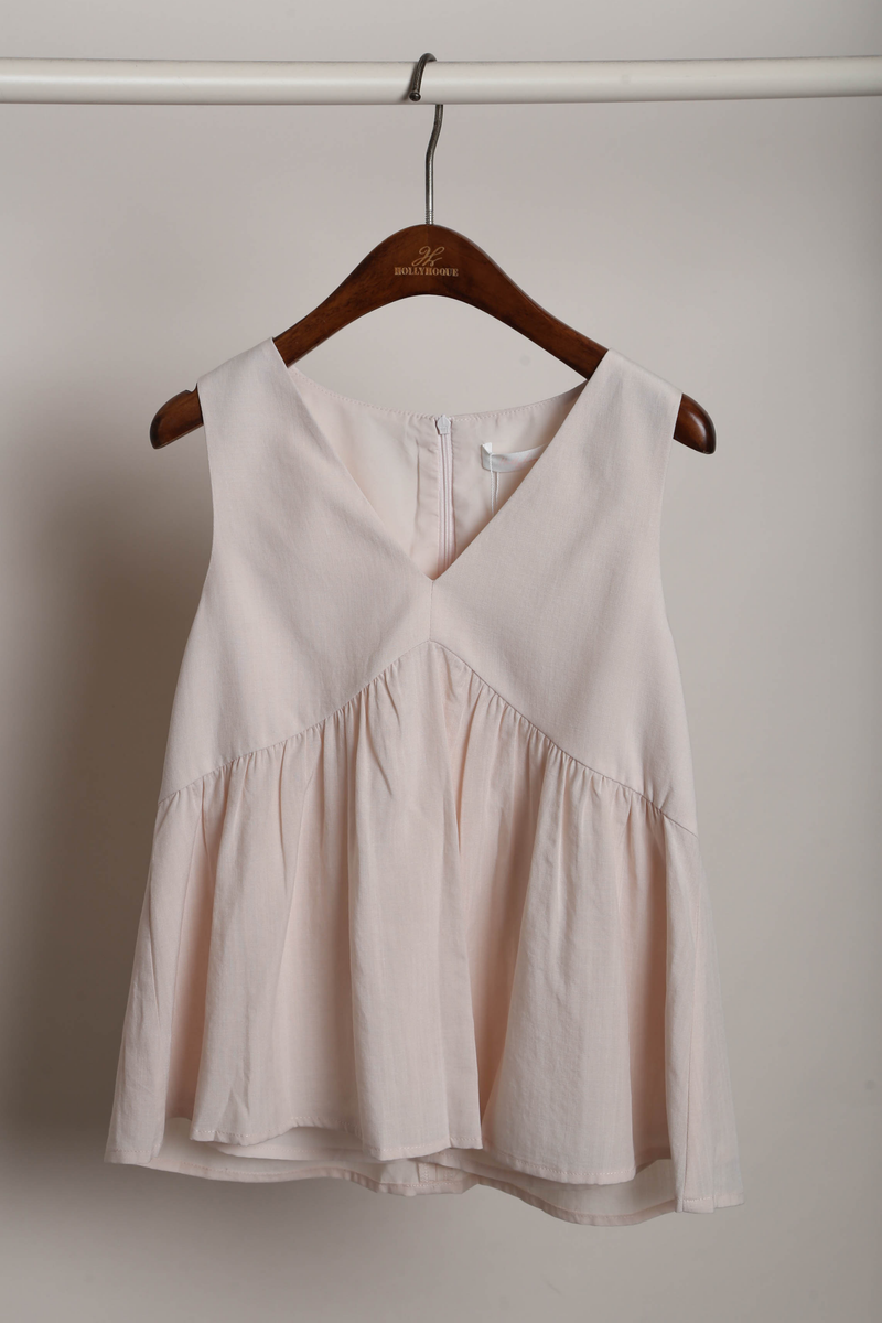 With Love Sleeveless Blouse Powder Pink